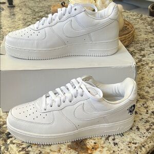Nike Air Force  1 # 10 White Leather Sneakers